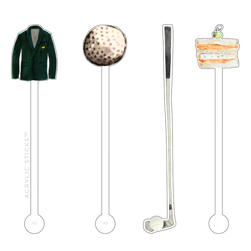A DAY AT THE MASTERS ACRYLIC STIR STICKS COMBO