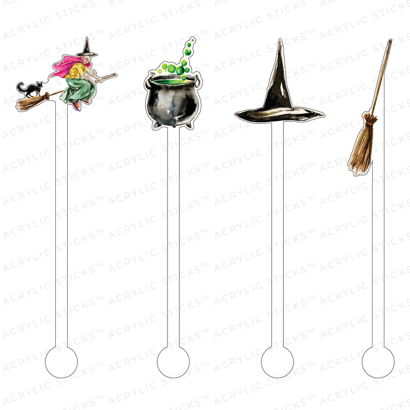 A WITCH AND HER THINGS ACRYLIC STIR STICKS COMBO