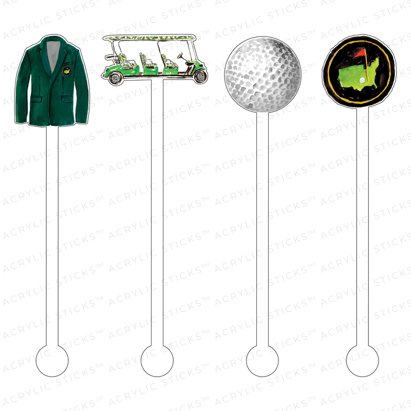 WE'RE HEADED TO THE MASTERS ACRYLIC STIR STICKS COMBO