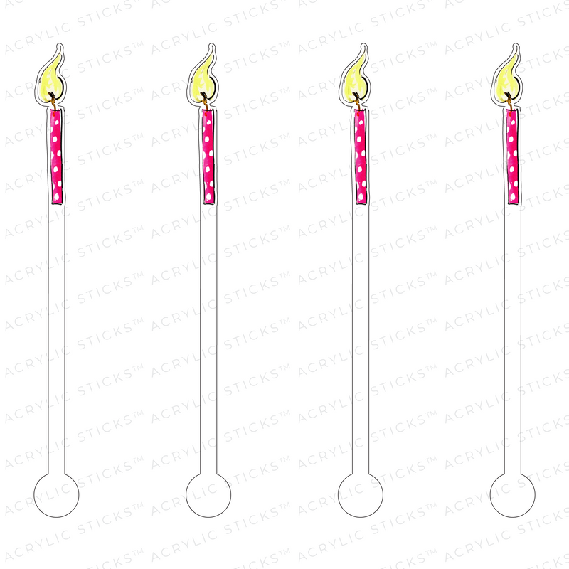BLOW OUT YOUR CANDLE ACRYLIC STIR STICKS
