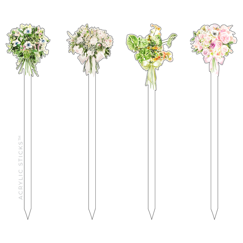 BRIDAL BOUQUETS ACRYLIC SKEWER COMBO