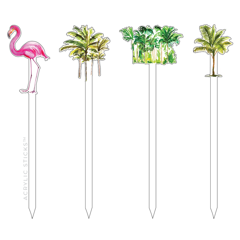 FLAMINGLING IN THE TROPICS ACRYLIC SKEWER COMBO