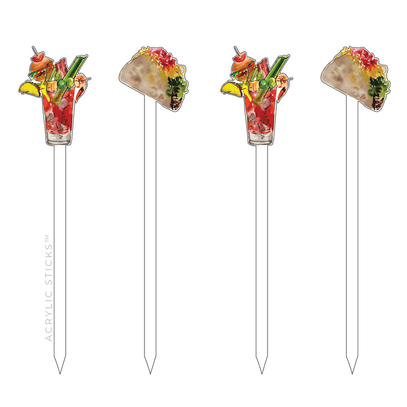 TUESDAY'S ARE FOR TACOS ACRYLIC SKEWER COMBO