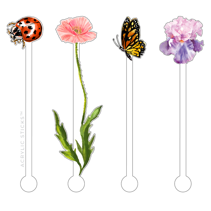 SPRING IS IN THE AIR ACRYLIC STIR STICKS COMBO