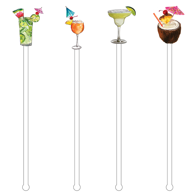 COCKTAILS 'BUBBLY'S' ACRYLIC DRINK MARKERS