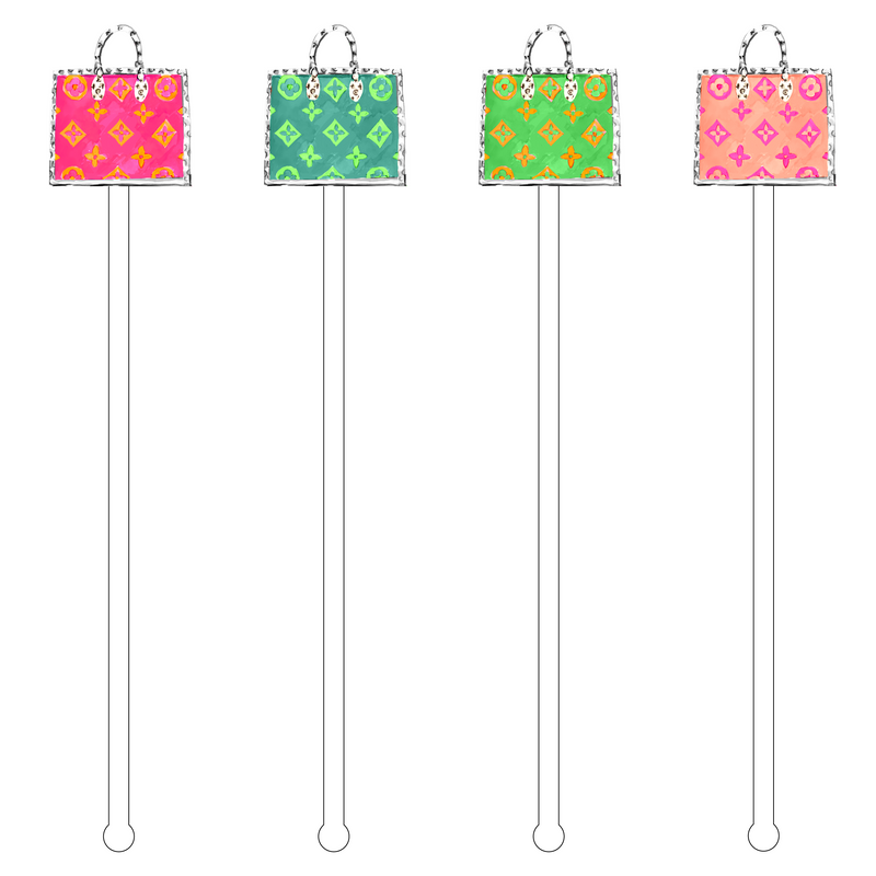 GLAM DEMI TOTES 'BUBBLY'S' ACRYLIC DRINK MARKERS