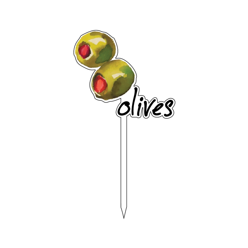OLIVES ACRYLIC CHARCUTERIE STICK