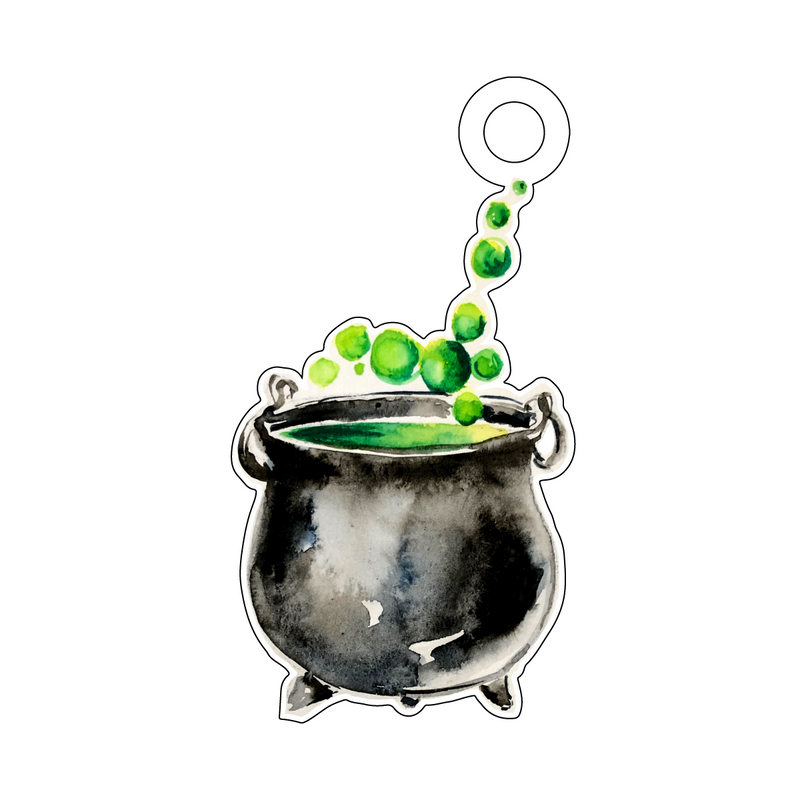 WITCH'S BREW ACRYLIC GIFT TAG