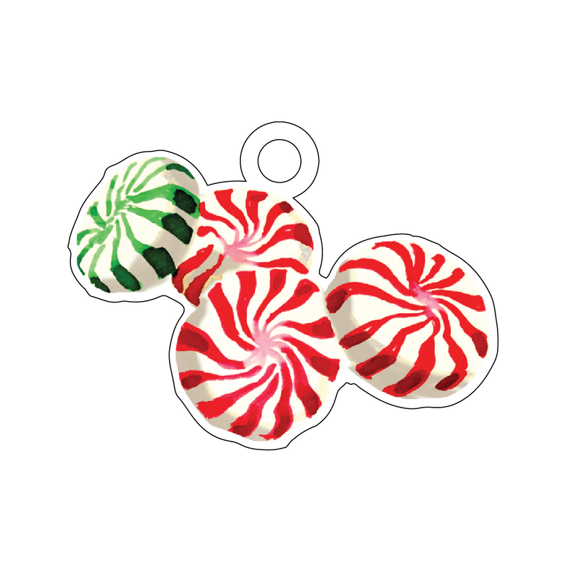 PEPPERMINTS ACRYLIC GIFT TAG
