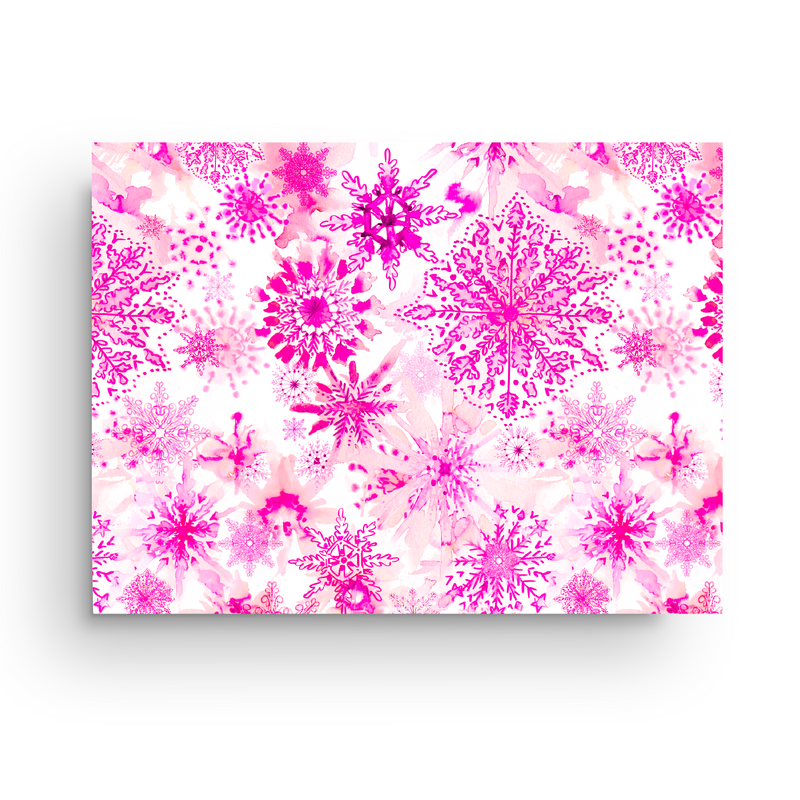 PINK SNOWFLAKES LUXE GIFT WRAP ROLL*
