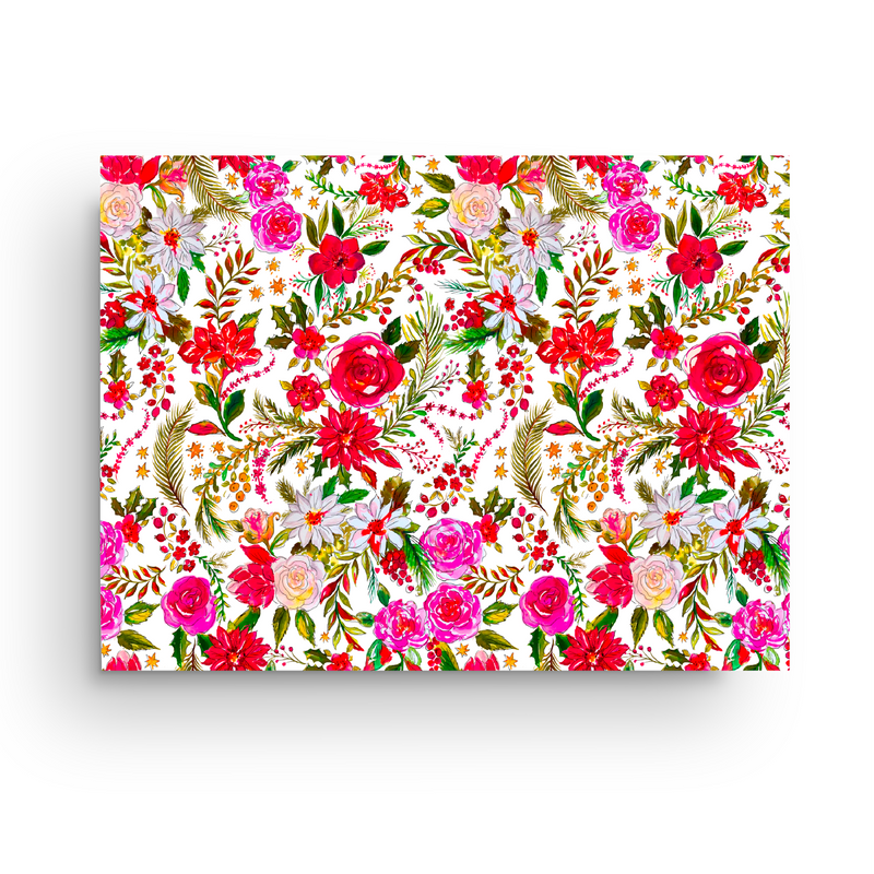 CHRISTMAS FLOWERS LUXE GIFT WRAP ROLL*
