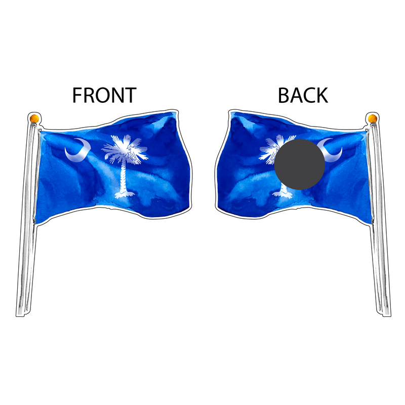 SOUTH CAROLINA FLAG DESIGNER ACRYLIC MAGNET*