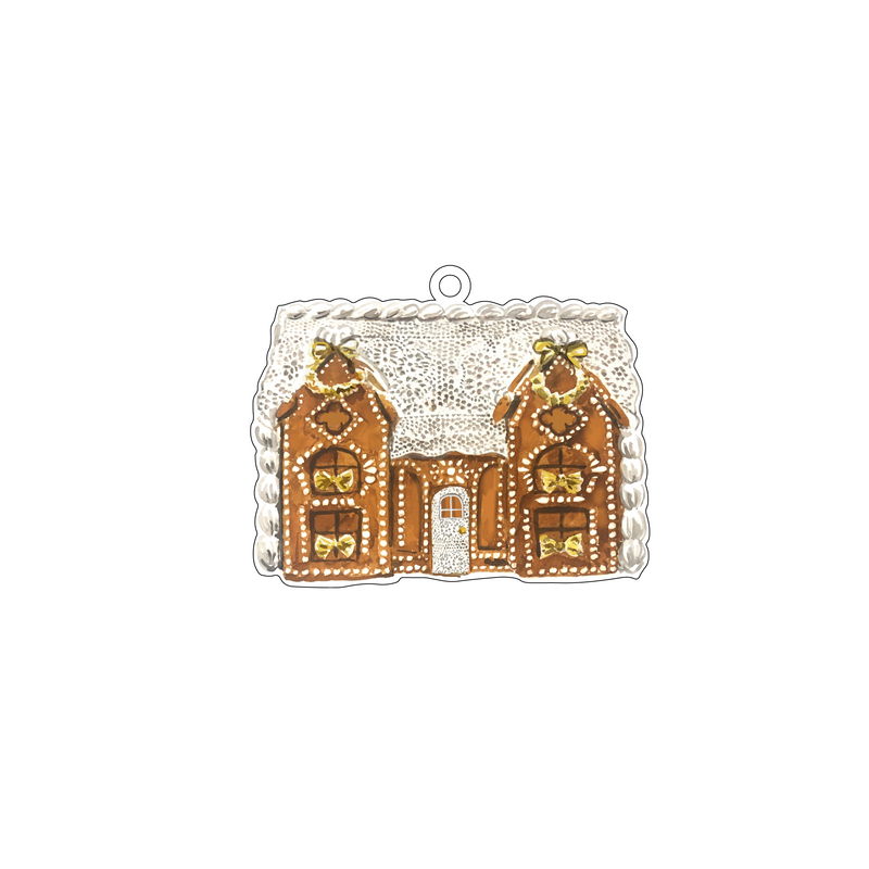 LACE GINGERBREAD HOUSE ACRYLIC ORNAMENT
