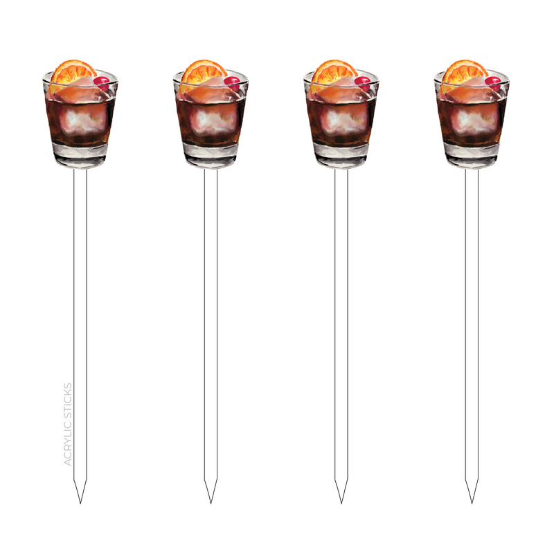 OLD FASHIONED ACRYLIC SKEWERS