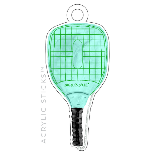 PICKLEBALL PADDLE ACRYLIC GIFT TAG (5 COLOR OPTIONS)