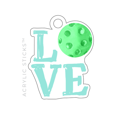 L 'PICKLEBALL' VE ACRYLIC GIFT TAG (5 COLOR OPTIONS)