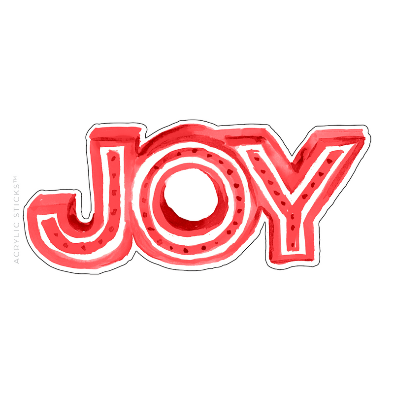 'JOY' RED ACRYLIC CHARCUTERIE & ENTERTAINING BOARD
