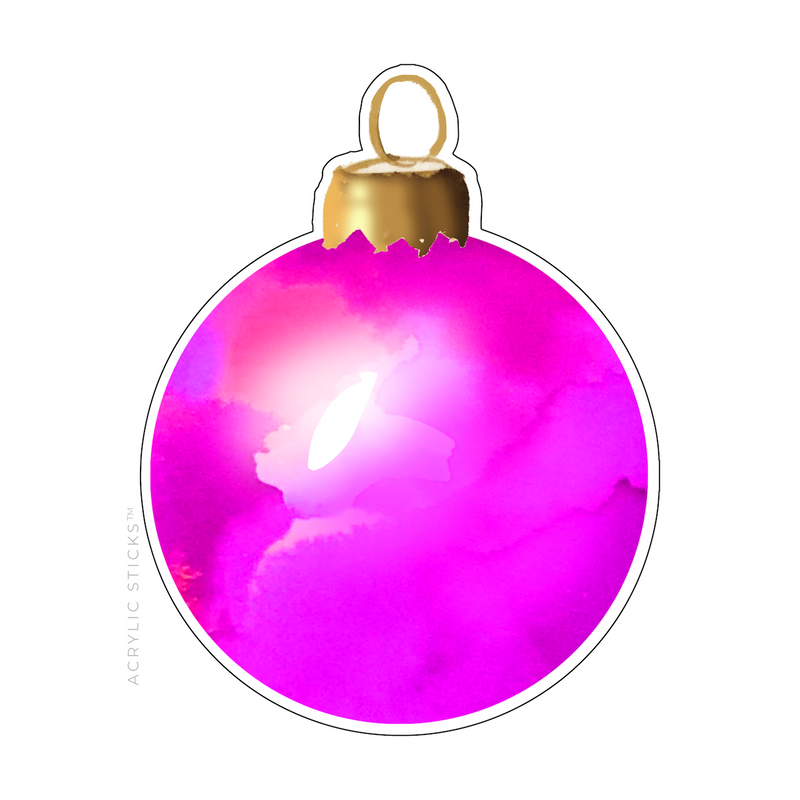 HOT PINK ORNAMENT ACRYLIC CHARCUTERIE & ENTERTAINING BOARD