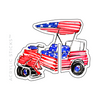 GOLF CARTIN' IN THE USA ACRYLIC DRINK CLIPS