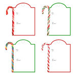 CANDY CANES WRITABLE ACRYLIC GIFT TAG COMBO